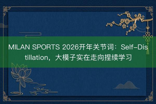 MILAN SPORTS 2026开年关节词:Self-Distillation,大模子实在走向捏续学习