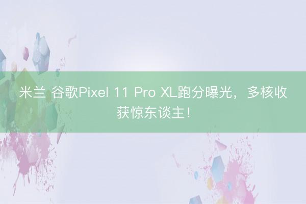 米兰 谷歌Pixel 11 Pro XL跑分曝光，多核收获惊东谈主！