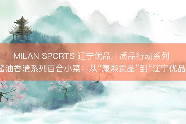 MILAN SPORTS 辽宁优品｜质品行动系列 酱油香渍系列百合小菜：从“康熙贡品”到“辽宁优品”