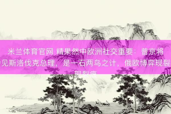 米兰体育官网 精果然中欧洲社交重要：普京将会见斯洛伐克总理，是一石两鸟之计，俄欧博弈现裂痕